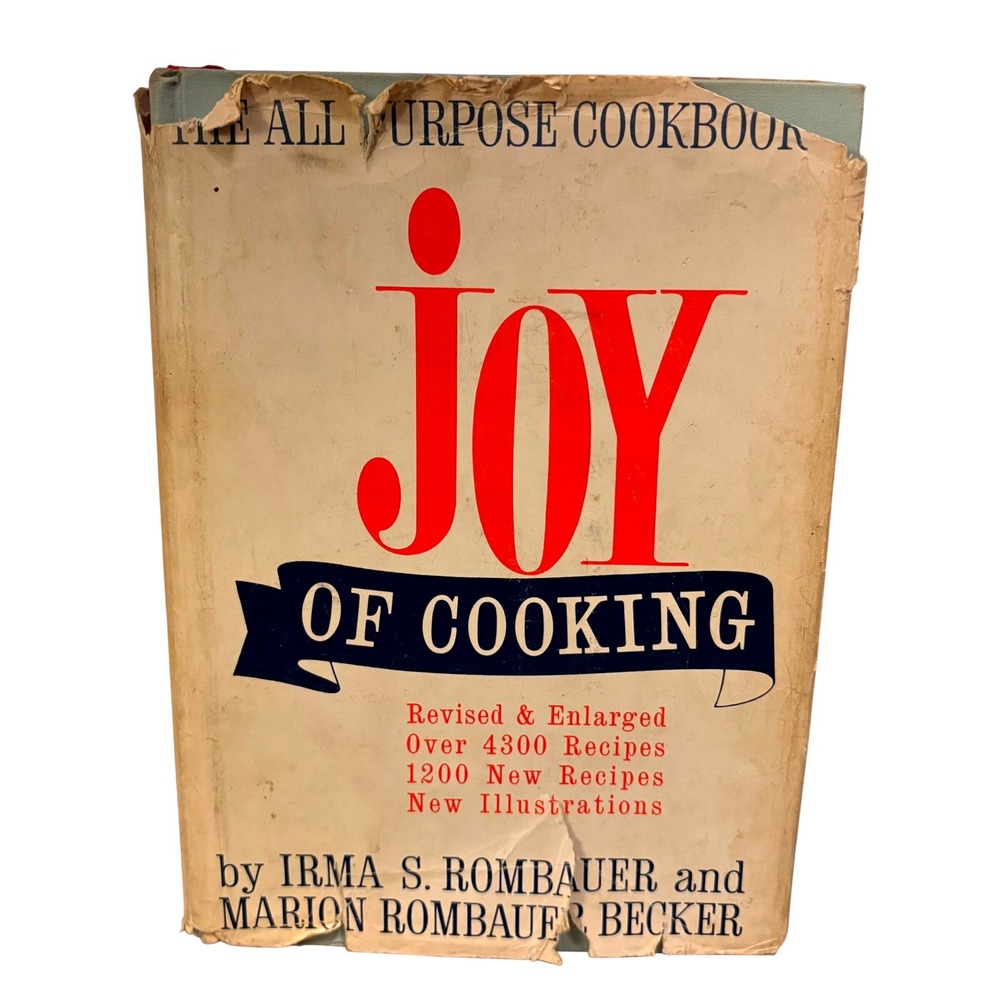 Vtg 1960s Joy of Cooking Hardcover Cookbook Mid Century Retro‎ Kitchen Display